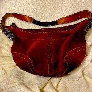 SOLD Authentic Vintage Coach Suede Satchel 4286